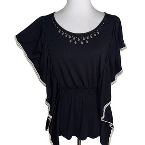 New Directions Black Lace Blouse